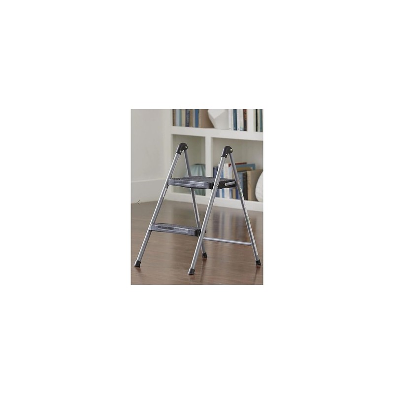 Cosco 11024PBL1E Platinum, Black Folding Step Stool, 2-Step, 200 lb.,