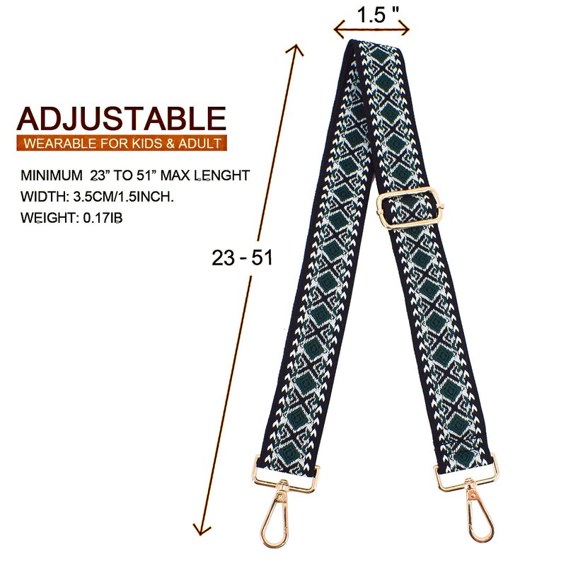 Wide Purse Strap Replacement Crossbody Adjustable Guitar Straps for Handbags