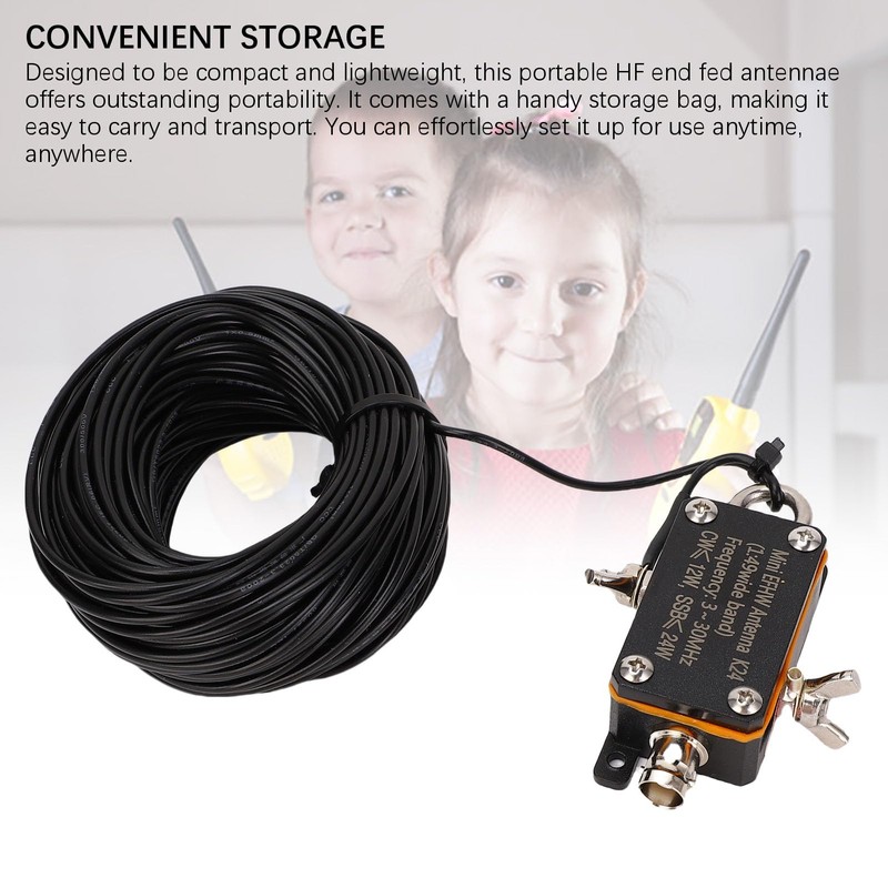 Portable Short Antenna, 3-30MHz FE8 CW SSB End Fed Half