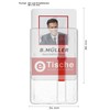 Karteo Vertical ID Card Holder Card Holder Hard Plastic Transparent