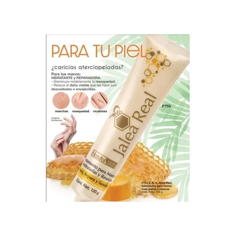 Crema Manos Maltratadas Jalea Real Natural Skin Arabela