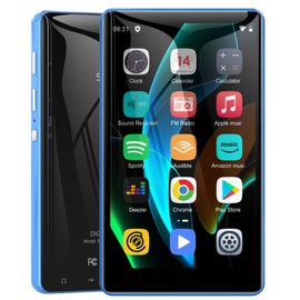 SWOFY MP3 Player with Bluetooth and WiFi, M503Pro 16GB MP4 Players for Kids with Spotify, Spotify Kids, FM Radio, Audible, 4.0" Touch Screen Music Player with Parental Controls, Up to 1TB Blue