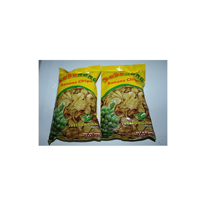 Sabanana Chips or Banana Chips Sweet Original Flavor Pack of