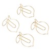 100 Pcs Paper Clip Gold Cute Lemon Shaped Bookmark Clips