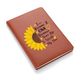 JOHSBYD Nurse Practitioner Gift Leather Notebook Doctor Women EMT PT NP LPN Leather Notebook Nursing Student Gifts Medical Assistant Gifts Birthday Graduation Gifts Doctor Gifts (I became a CNA)