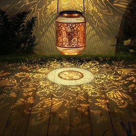 Hummingbird Solar Lantern Outdoor Waterproof Garden Decor, Christmas Gifts for Women, Mom, Metal Hanging Sunflower Solar Lights Outdoor Decoration for Yard, Patio, Tabletop, Pathway