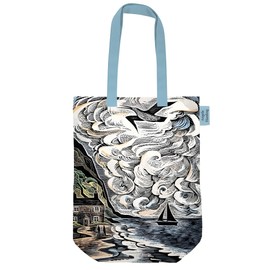 Cotton Tote Bag - Stormy Seaside Print by Angela Harding - Fashion Accessory