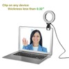 Clip On Ring Light with Clamp Mount for Laptop Video