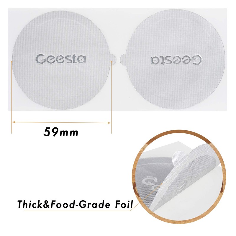 GEESTA Reusable Aluminum Foil Seals Kit Compatible with Nespresso Vertuoline