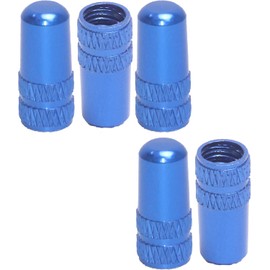 Audiophan Valve Caps Aluminum Aluminum Valve Caster Valve Caps for French Valves Anodized Bicycle Presta 5 Piece Set Blue