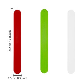 hobbyme 24Pcs White Red and Green Wrapping Paper Roll Holder,Metal Strips Flip Bands 1x8.5 Inch Silicone Flip Wraps,Easy to Use,Stabilizer Slap Bands for Storage Organization