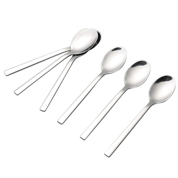 Cadineer 12 Pieces Stainless Steel Tea Spoons, Small Dessert Spoons Set, 15 cm