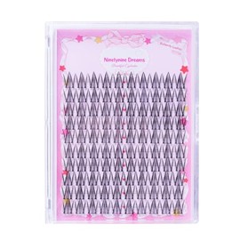 Ninetynine Dreams 100PCs Butterfly False Eyelash Manhua Anime Manga Lashes Clusters Lightweight Comfortable Thin Black Band Spiky Reusable Eyelashes 10-14mm (1 Pack)