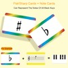 Music Flash Cards, 54 Piano Note Theory Flash Cards -
