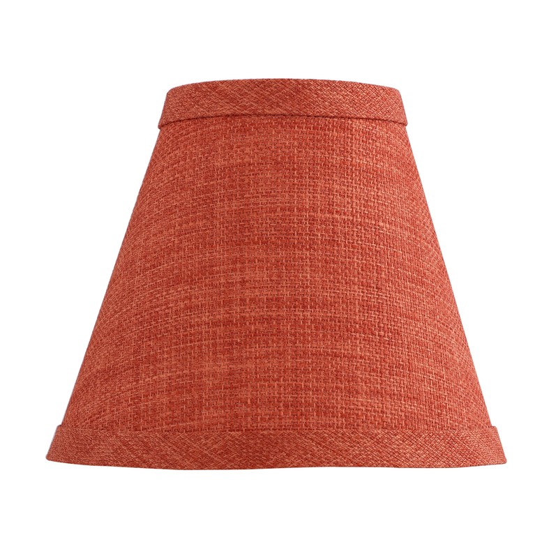Aspen Creative 51044-2,Hardback Empire Transitional Clip-On Chandelier Shade/Brick Red Burlap