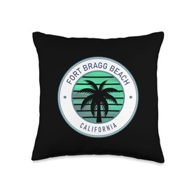 California Fort Bragg Beach Design Fort Bragg Beach CA California Throw Pillow, 16x16, Multicolor