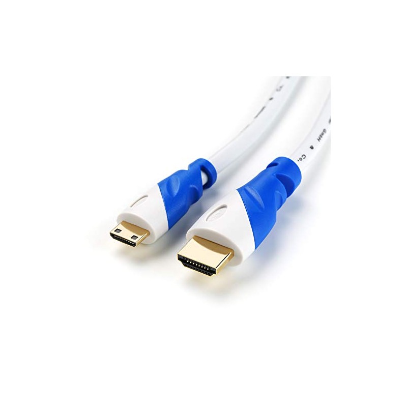 miniHDMI Cable | 2 m | White/Blue | HDMI 2.0