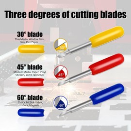 Zamety Pack of 40 30/45/60 degree replacement blades for Cricut Maker 3 / Cricut Explore 3, including 10 pieces 30° fine tip blades, 20 pieces 45° standard blades, 10 pieces 60° depth tip blades