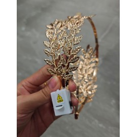 JEAIRTS Light Up Leaf Headband Gold Led Greek Goddess Hair Accessories for Women (B-2, Free Size)