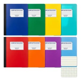 8 Cuadernos College Cosidos Rayados 200h Libreta Profesional Lubardy, Tapas Colores Surtidos, Papel Rayado y Cuadriculado, Ideal Escuela Oficina y... 