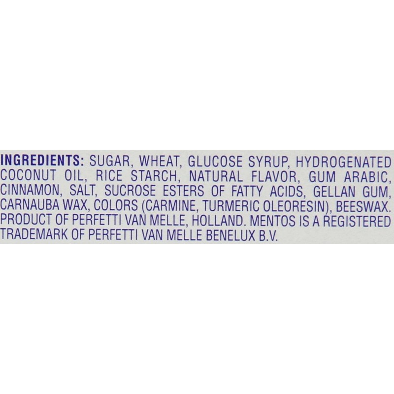 Mentos Mint Chewy Roll, Cinnamon, Non-Melting, Party, 1.32 oz (Pack