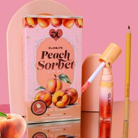 Glamlite MUST HAVE Lip Kits - Lipstick, Liner, Gloss:_Peach Sorbet Lip Kit