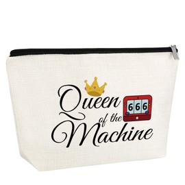Gfhzdmf Casino Lover Gifts Funny Gambler Gifts for Women Slot Machine Makeup Bag Cosmetic Bag Good Luck Gift Christmas Easter Casino Club Gift for Gambler Friends Her Gambling Travel Toiletry Pouch