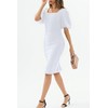Womens Summer Dresses Square Neck Lantern Sleeve Bodycon Pencil Midi