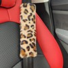 LOTEZAVA Auto Seat Belt Cover Leopard 2-Pack for Car Universal