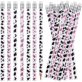 Spakon 36 Pcs Cow Print Pencils Bulk Cow Party Favor #2 HB Personalized Wooden Pencils with Eraser for Students Classroom Rewards Office School Supplies Birthday Gifts Decor