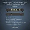 NETGEAR 5 Port PoE Gigabit Ethernet Easy Smart Managed Essentials