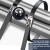 Duthcbw 100PCS 11.8" Black Epoxy Coated Metal Zip Ties, Heavy