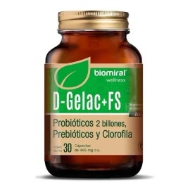 Biomiral D Gelac + Fs Prebióticos Y Clorofila 30 Caps