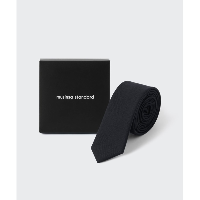 Musinsa Standard Wool Slim Solid Tie [Black]