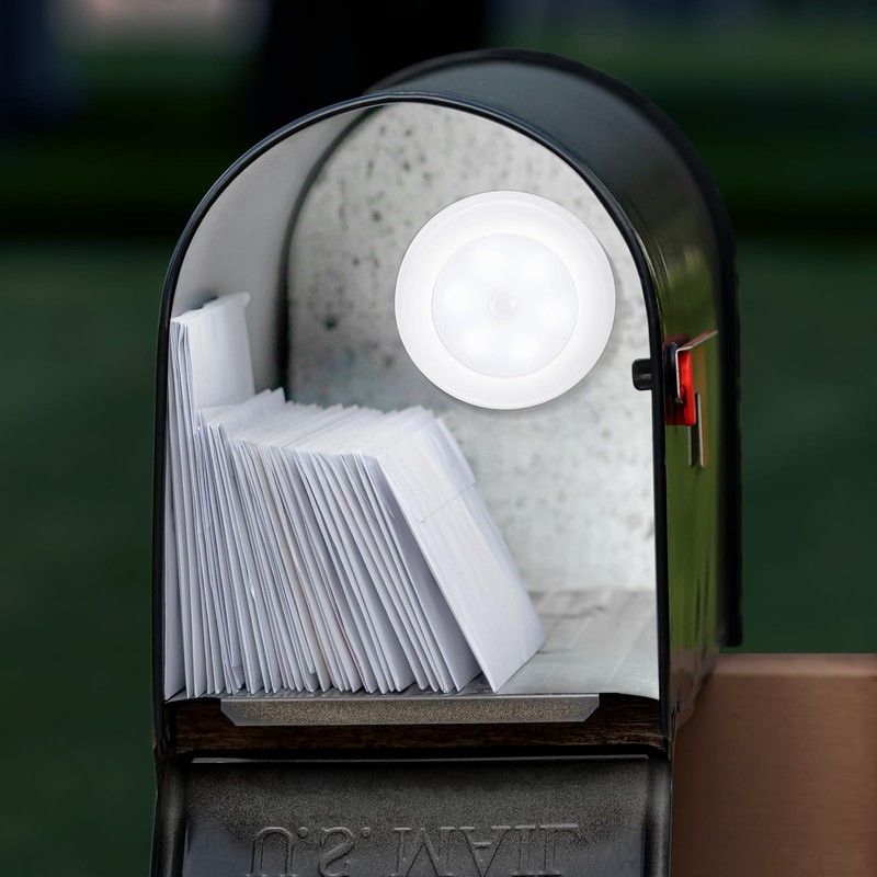 2-Pack Motion-Sensitive Mailbox LED Light - Portable, Universal Magnetic Interior