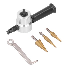 ANKROYU Double Head Nibbler, Aluminum Alloy Drill Attachment Metal Cutter, High Speed Steel Head Saw Cutter, Cobalt Step Drill Bits for Drilling