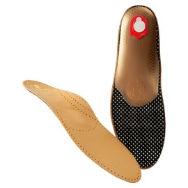 BERGAL Bergal Orthotic System Breathable Leather Comfort Footbed Made of Vegetable Tanned Leather and Activated Carbon for Men and Women Size 36 - 50, beige