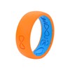 Groove Life Solid Blaze Orange/Blue Ring - Breathable Silicone Wedding