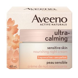 Aveeno Ultra Calming Night Cream, Dry Skin Moisturizer, Face Lotion, Acne Skin, Oily Skin, Sensitive Skin, Facial Care, 48mL