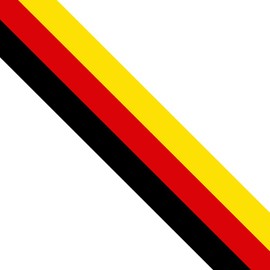 LZLRUN 3inches x 118inches Germany Flag Stripe Decal Sticker Stripes Rally Side Hood Racing Motorsport Vinyl Decal Sticker Strip Bumper Engine Cover