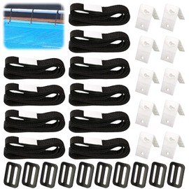 CHENBOOW Pool Reel Roller, Mobile Solar Film, Pack of 10 Fastening Straps and Clips, Retaining Straps for Pool Film, Mounting Tape for Pool Roller, for Swimming Pools