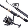 PLUSINNO Fishing Pole Fishing Rod and Reel Combos Carbon Fiber