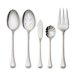 HENCKELS 65-Piece Astley Flatware Set,Silver