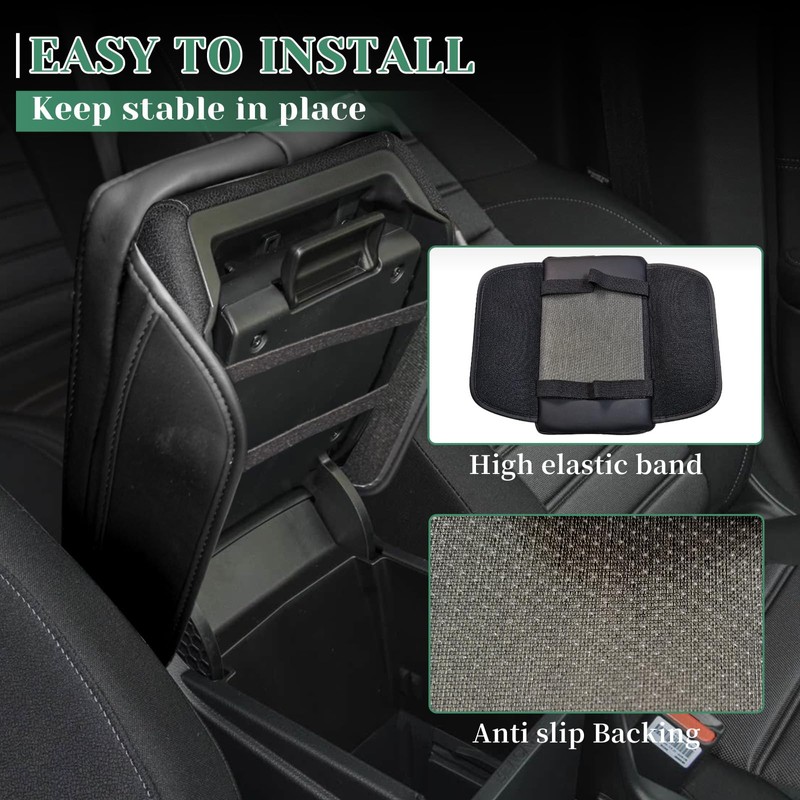 VKGUG Center Console Armrest Cover Compatible with Ford Mustang 2015-2024