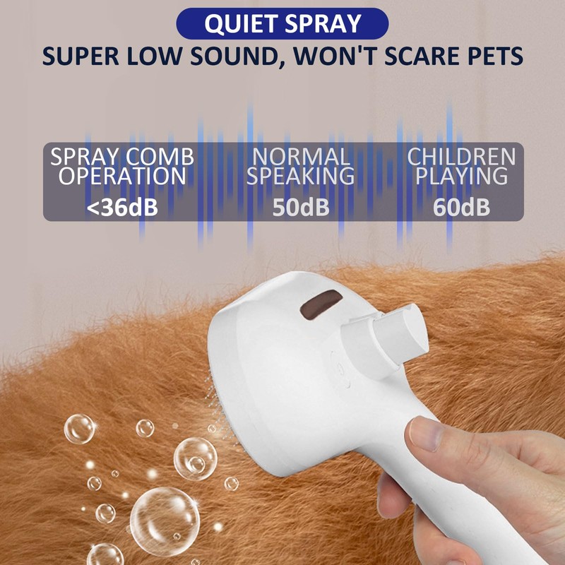 3 In 1 Self Cleaning Steamy Pet Brush, Pets Spray