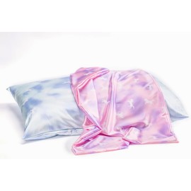 SURJION Satin Pillow Case Set for Hair and Skin to prevent wrinkles Hidden Zipper (Unicorn Pink, Standard(50x75cm) 2 Pack)