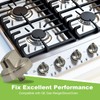 HLZDS WB03X29300 Gas Stove Knobs, 5 Pack Silver Cooktop Knobs,
