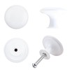 YOIPE 15 Pack White Round Varnish Lvory Kitchen Cabinet Knobs