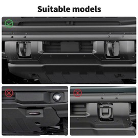 JWWY Front Bumper Tow Hook Covers Tow Trailer Hitch Receiver Cover Towing Hitch Rubber Sleeve Protector Cover Trim Fit for 2021-2025+ Ford Bronco Exterior Accessories Light Blue 2PCS (Fixed)