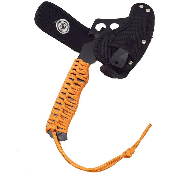 UST Parahatchet FS Camping Axe with Stainless Steel Blade Including 3 Hex Wrenches and Rope Cutter, Paracord-Wrapped Handle and Magnesium Fire Starter for Camping, Backpacking, Hunting and the Outdoors